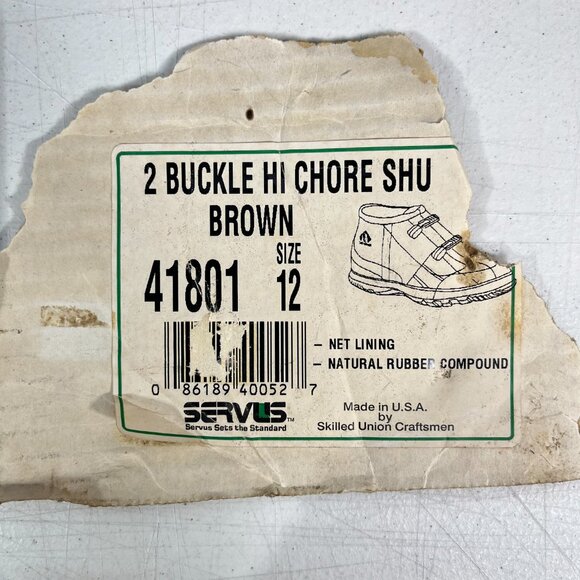 NEW Northerner 2 Buckle Hi-Chore Overshoe - Men 12 Brown Rubber Waterproof 41801 - Picture 11 of 15